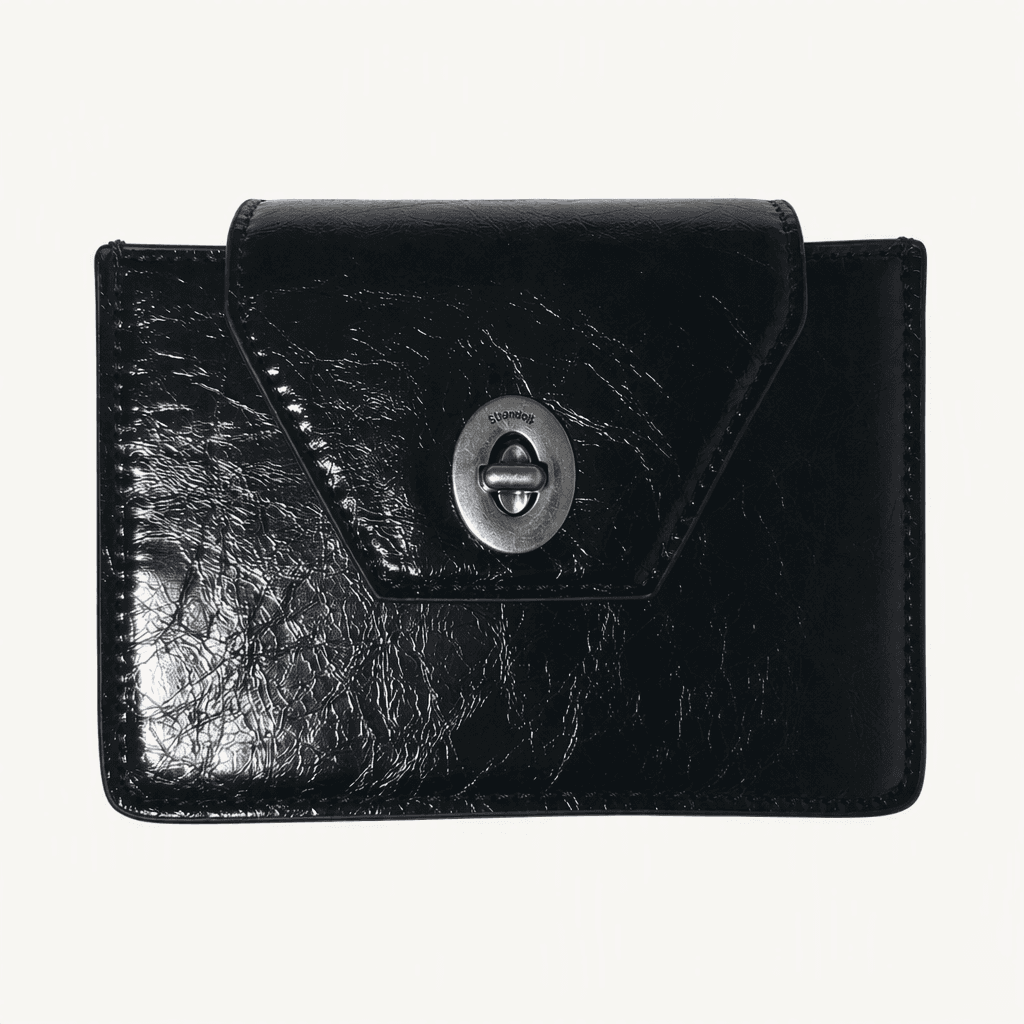 Square travel mini-bag (black)