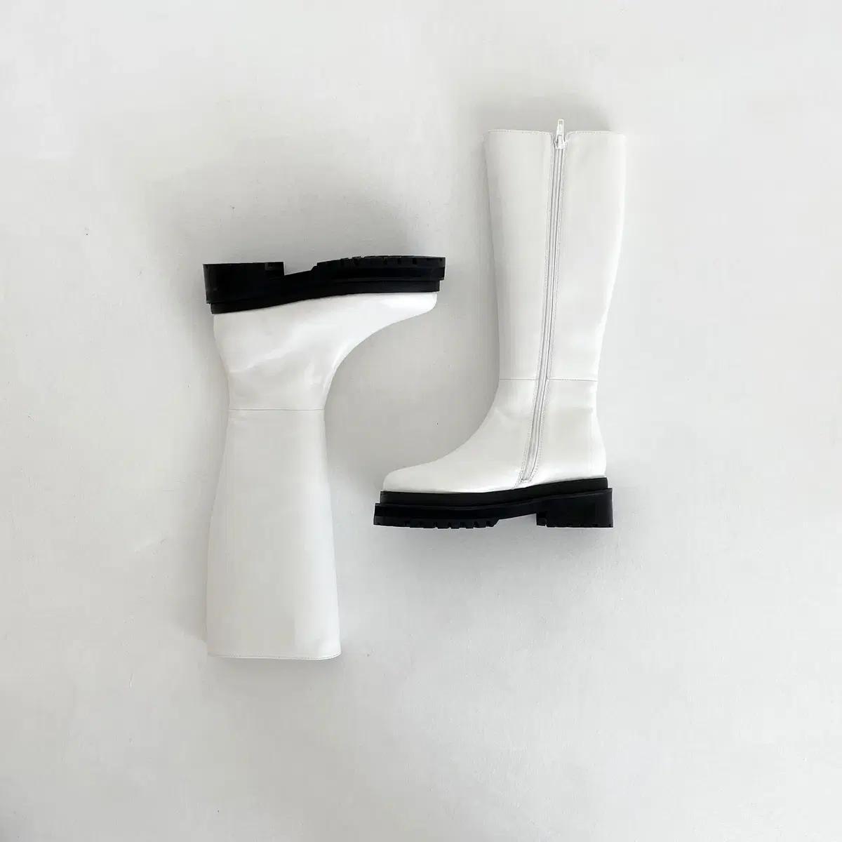 @세일 9175 화이트 230-사계절 통굽부츠 5.5cm 첼시롱부츠-새상푸 4