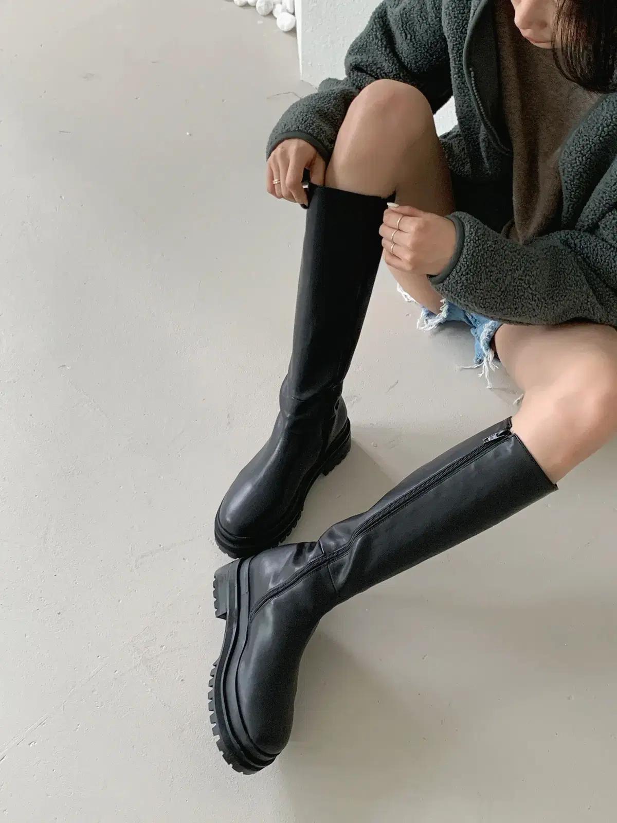 @세일 9175 화이트 230-사계절 통굽부츠 5.5cm 첼시롱부츠-새상푸 10