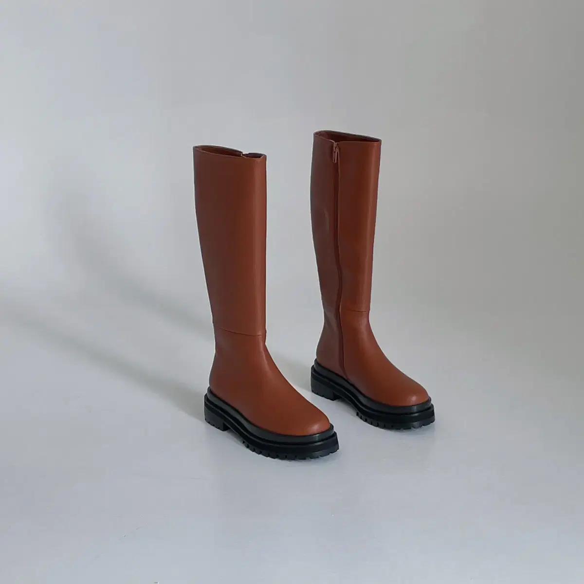 @세일 9175 브라운 245-사계절 통굽부츠 5.5cm 첼시롱부츠-새상품 2