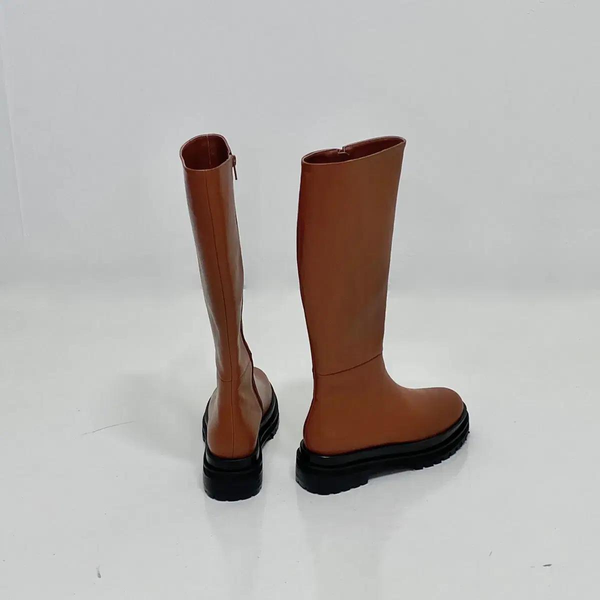 @세일 9175 브라운 225-사계절 통굽부츠 5.5cm 첼시롱부츠-새상품 3
