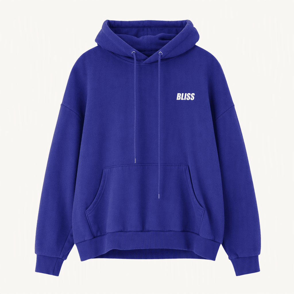 하하크로스 BLISS 백프린팅 후드티 블루