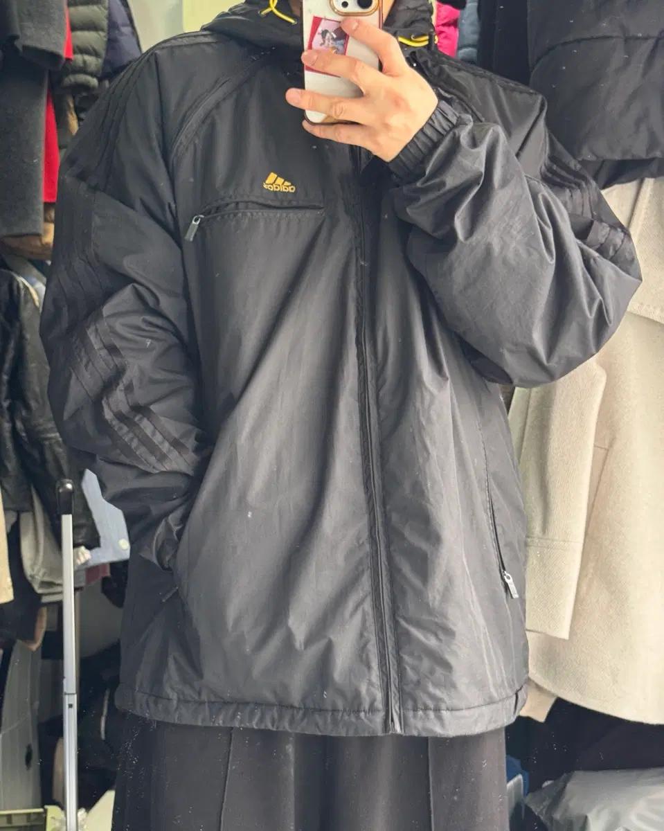 희귀!! 아디다스 올드스쿨 삼선 후드 점퍼 + 패딩조끼 가능 2XL 3