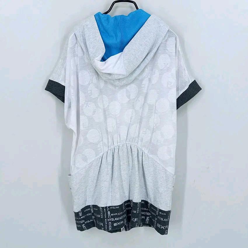 이엑스알 여성 춘하 반팔후드집업 백멜란지90 (HU46924) 3