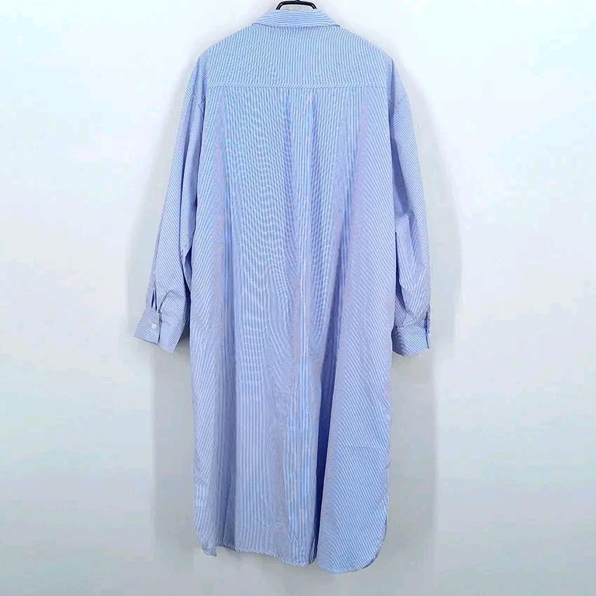 빈티지 여성 춘하 박스 얇은 셔츠원피스 블루 (HU46940) 3