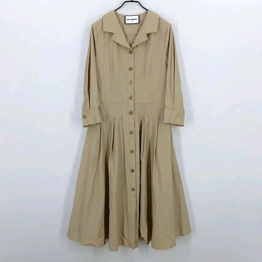 칼라거펠트 여성 춘하 7부소매 원피스 베이지85 (HU46942) 2