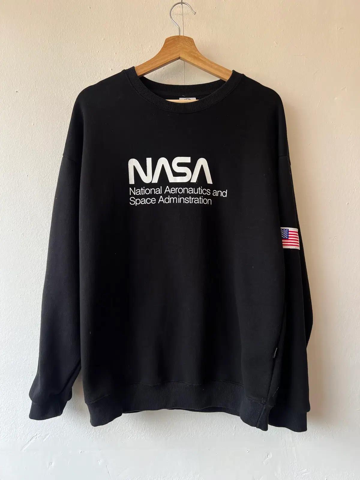 플루크 FLUKE 남성 블랙 nasa 스웻맨투맨티셔츠 긴팔티셔츠 M 3