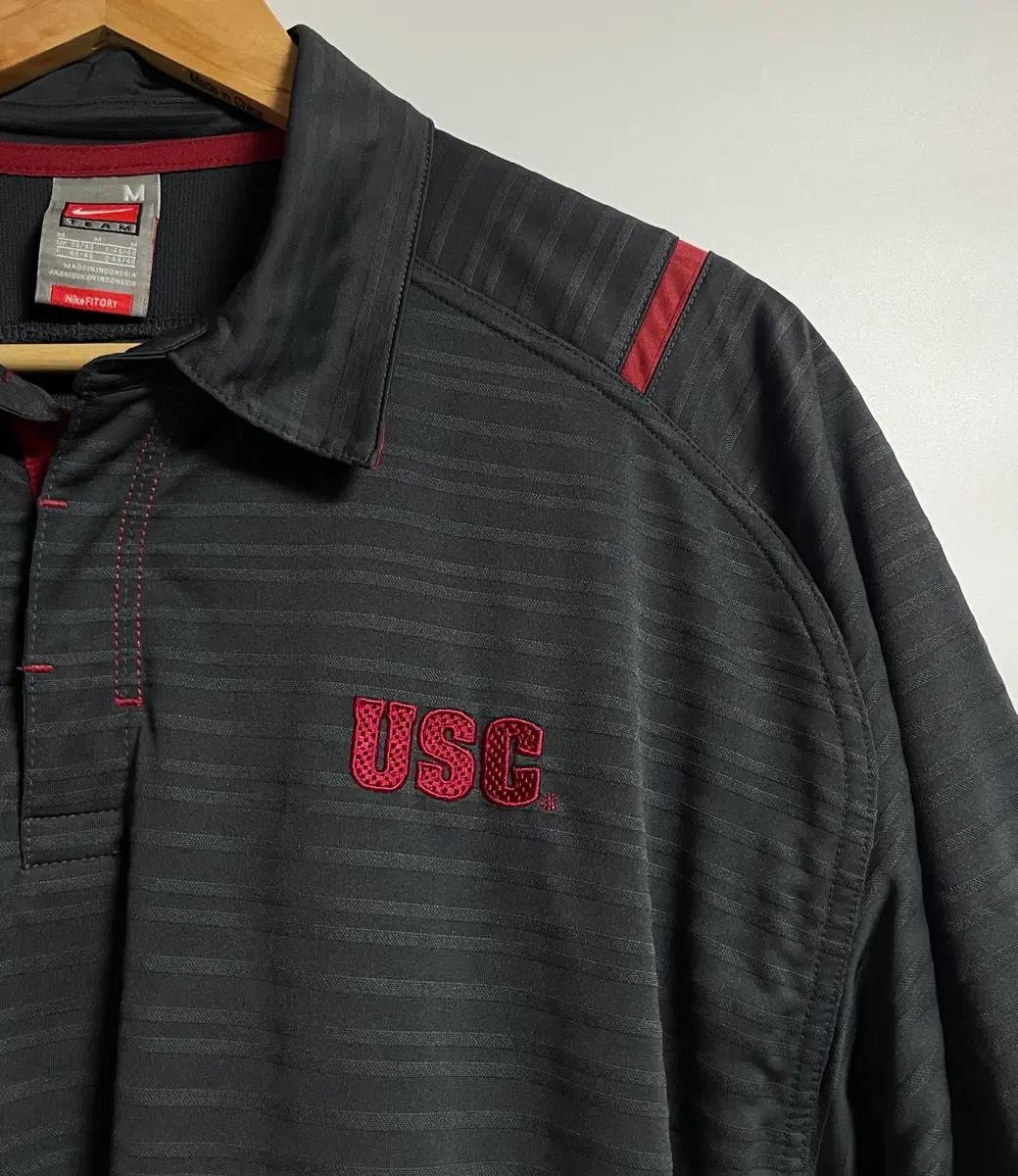 공용 나이키 팀 USC 트로전스 블랙 폴로 져지 카라티셔츠 M 5