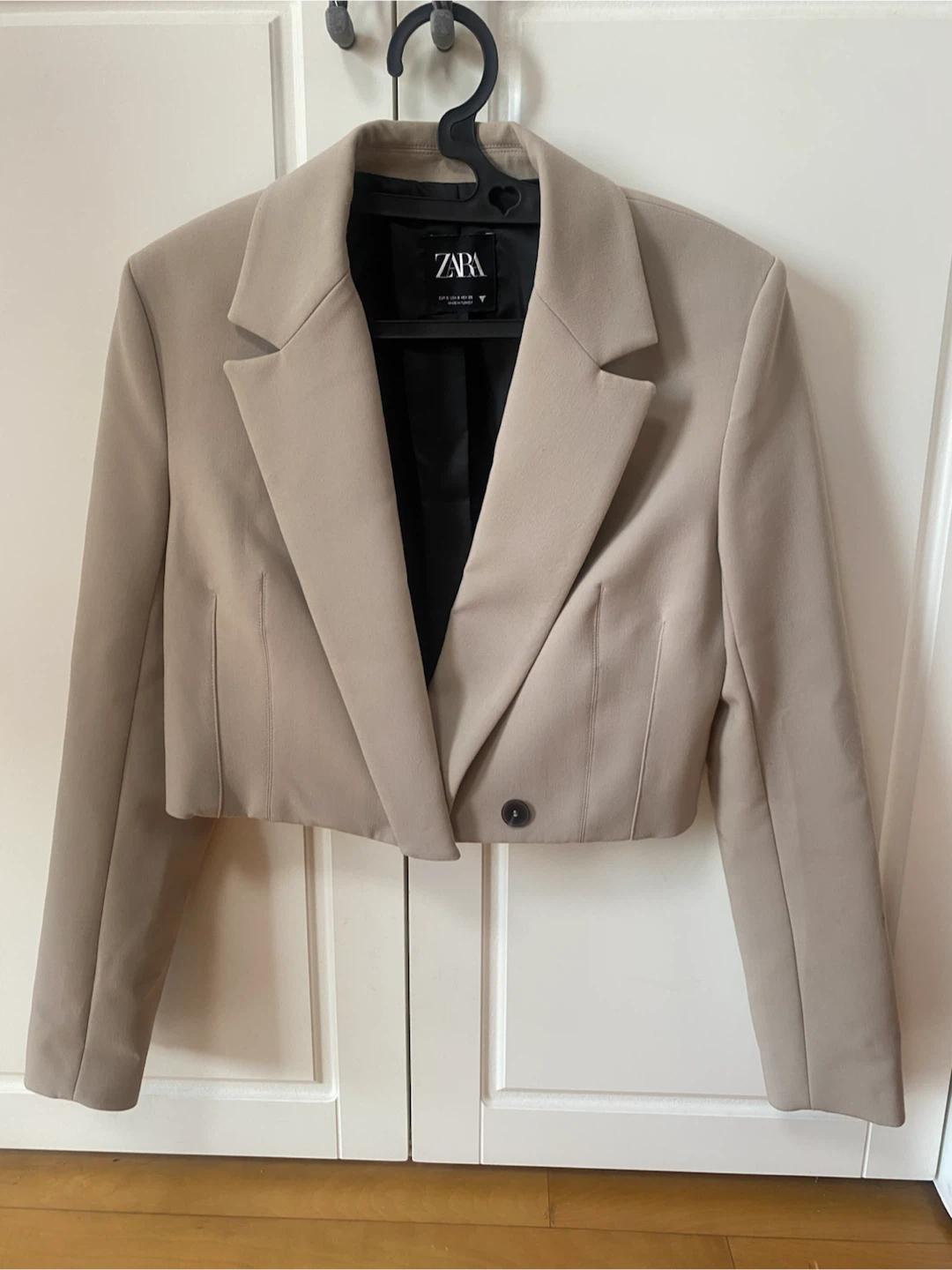 ZARA 크롭 자켓 베이지 S 2