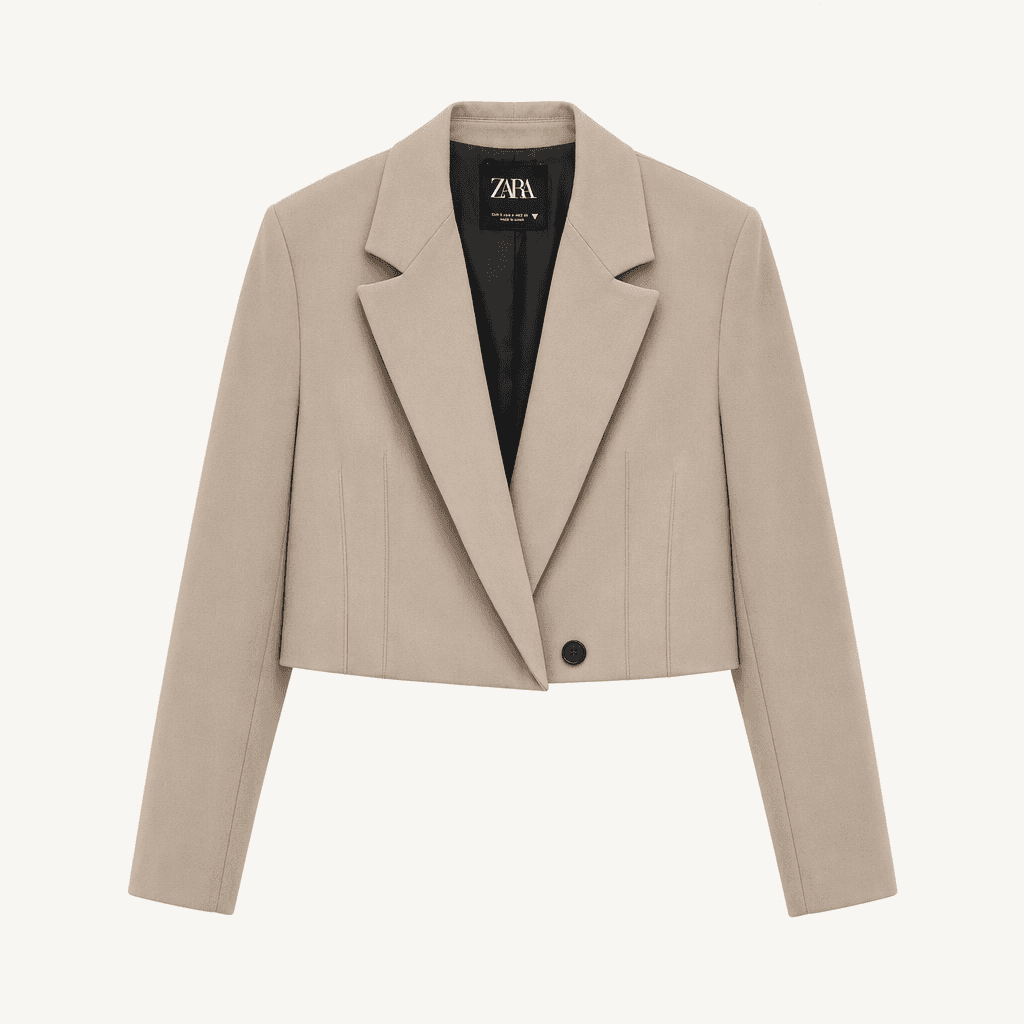 ZARA 크롭 자켓 베이지 S