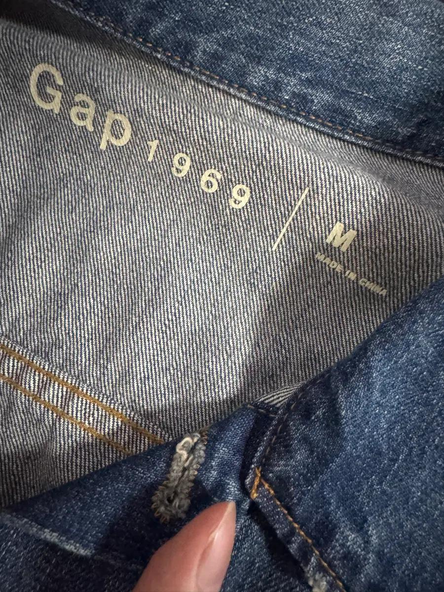 희귀!! 갭 GAP 빈티지 워싱 미니멀 크롭 데님 자켓 M 5