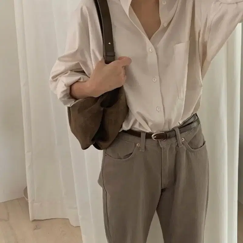 [낫띵리튼] 숄더 레더백 (카멜) 5