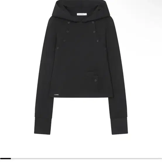 미세키서울 Double placket slim hoodie BLACK 3