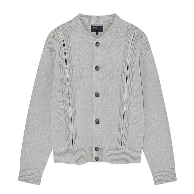 마뗑킴 펀칭 포인트 라운드 넥 가디건 26S/S 그레이 색상 4