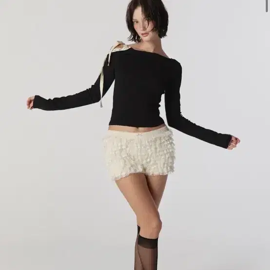 글로니 LOUISA LONG SLEEVE 루이사 롱슬리브 블랙m 6