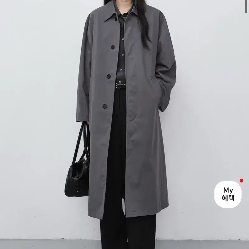 던스트 dunst UNISEX REFINED MAC COAT ASH GREY 2