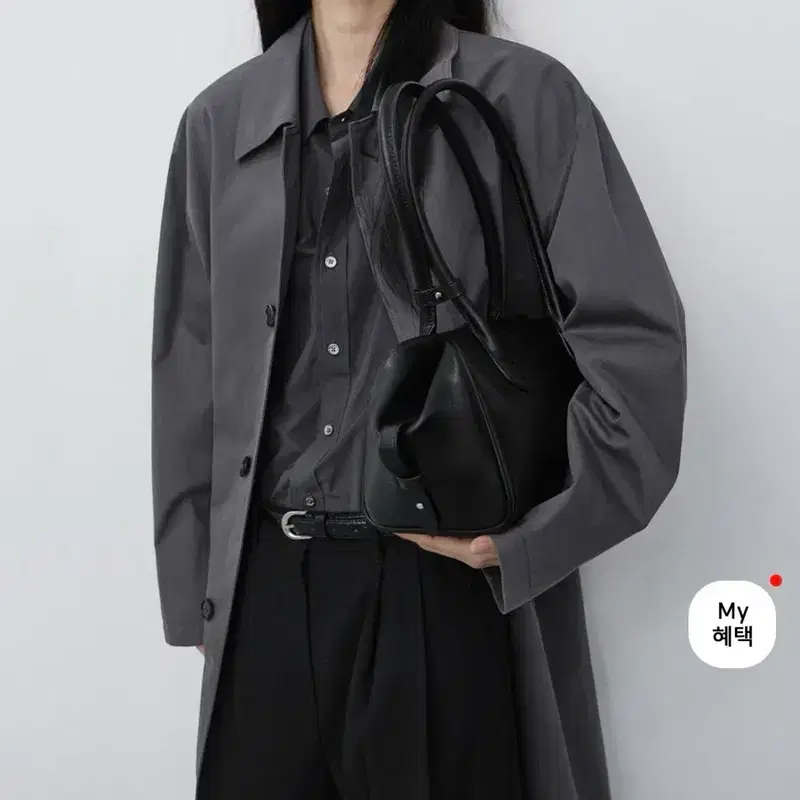 던스트 dunst UNISEX REFINED MAC COAT ASH GREY 4