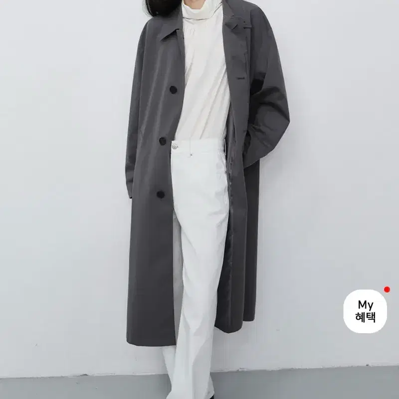 던스트 dunst UNISEX REFINED MAC COAT ASH GREY 6