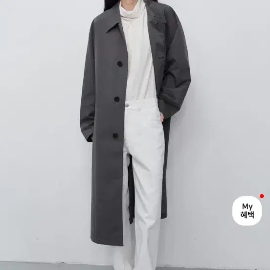 던스트 dunst UNISEX REFINED MAC COAT ASH GREY 7