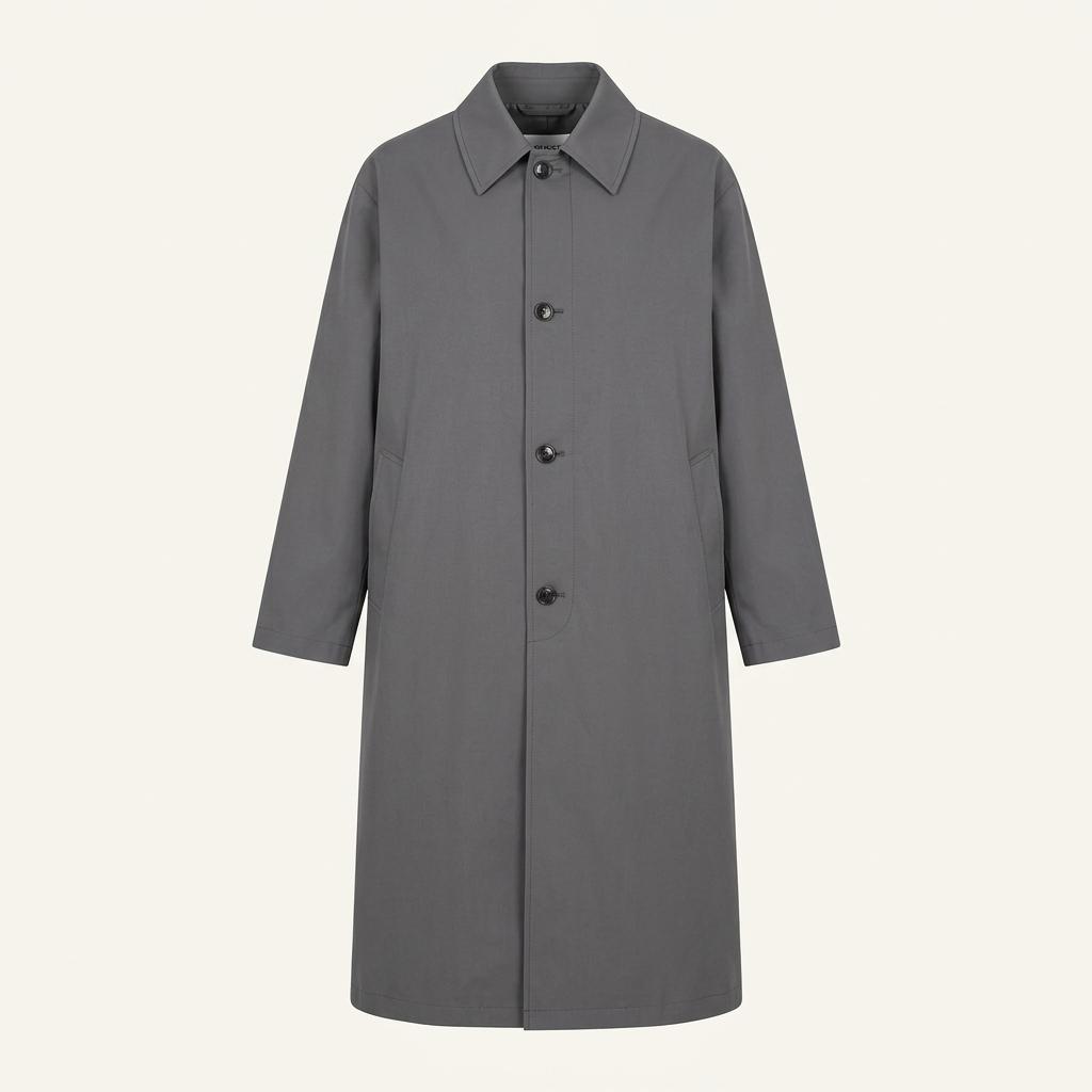 던스트 dunst UNISEX REFINED MAC COAT ASH GREY 착용컷