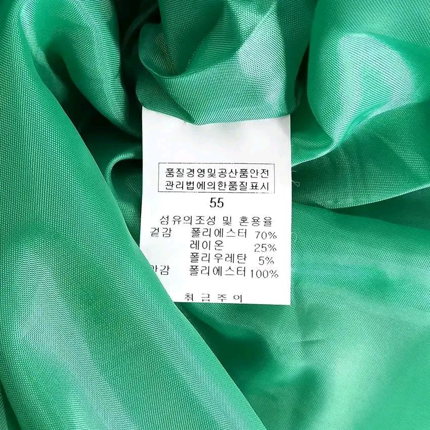 une 여 보트넥 버튼장식 미디원피스 그린 (HU29768) 8