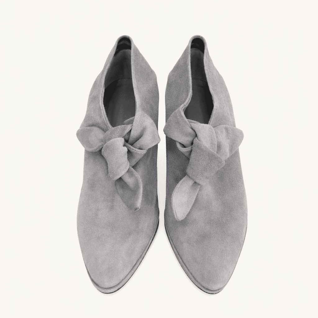 도나카란 리얼 스웨이드 리본 웨지힐 펌프스225-230