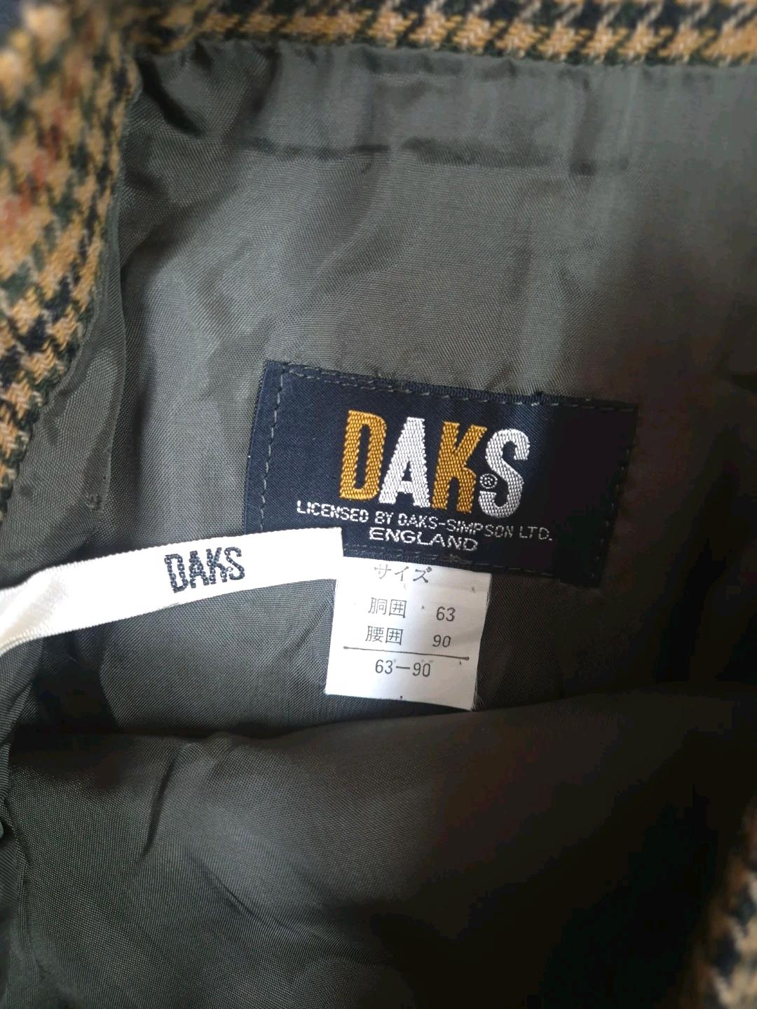 DAKS 체크 플리츠 스커트 63-90 4
