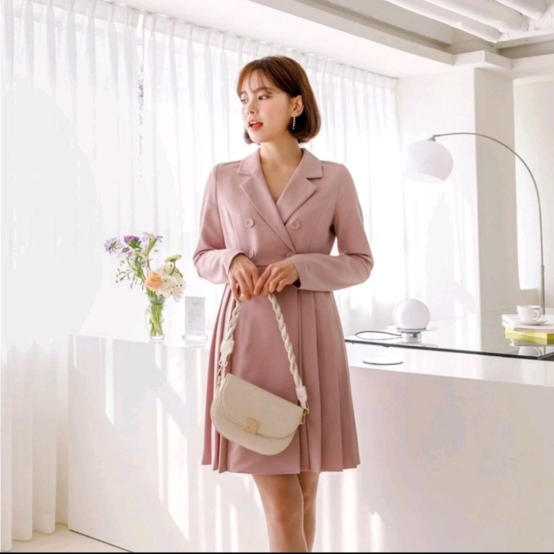 더블 버튼 플리츠 원피스 6