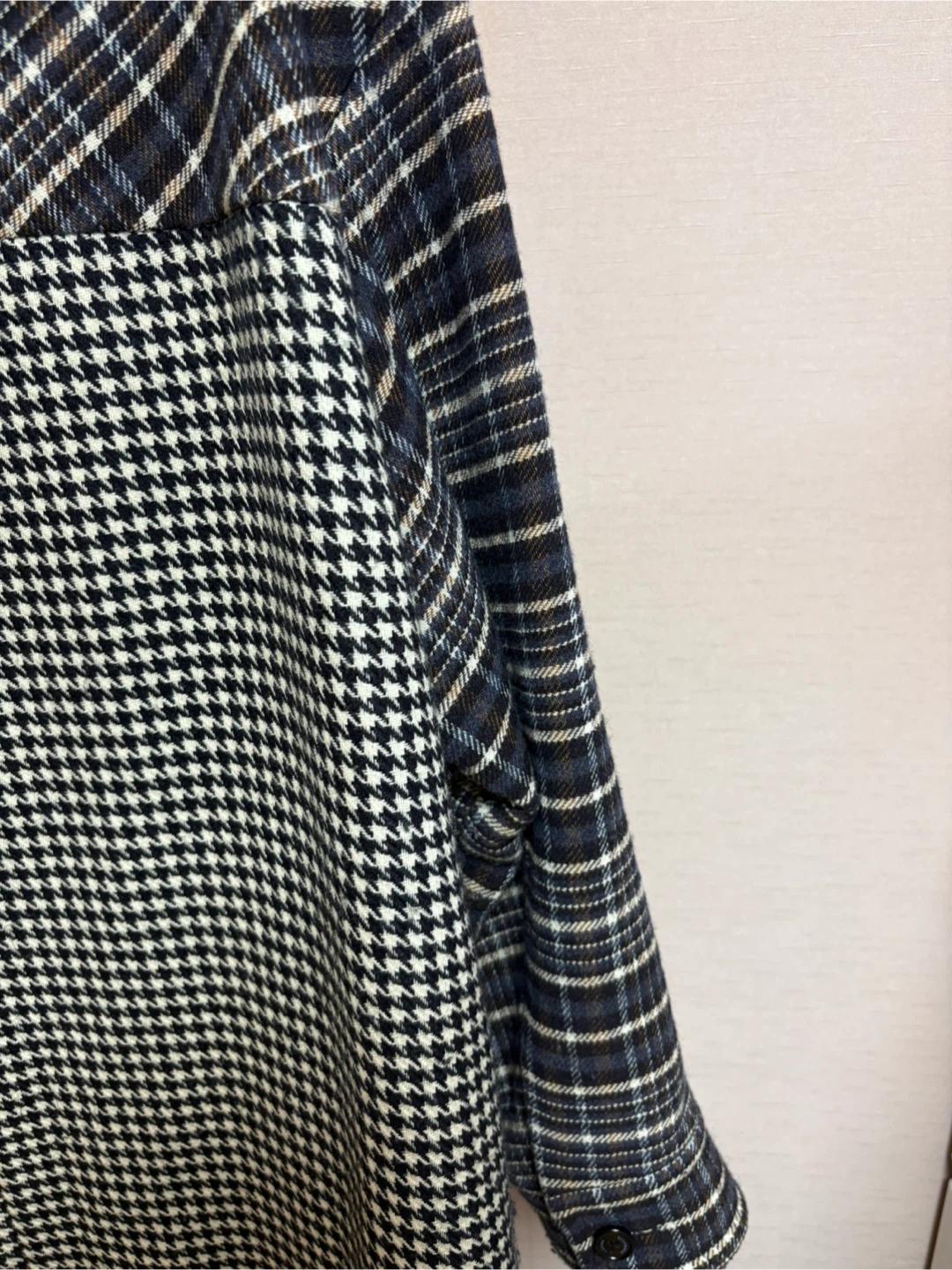 럭키슈에뜨 체크 패턴 롱 코트 8