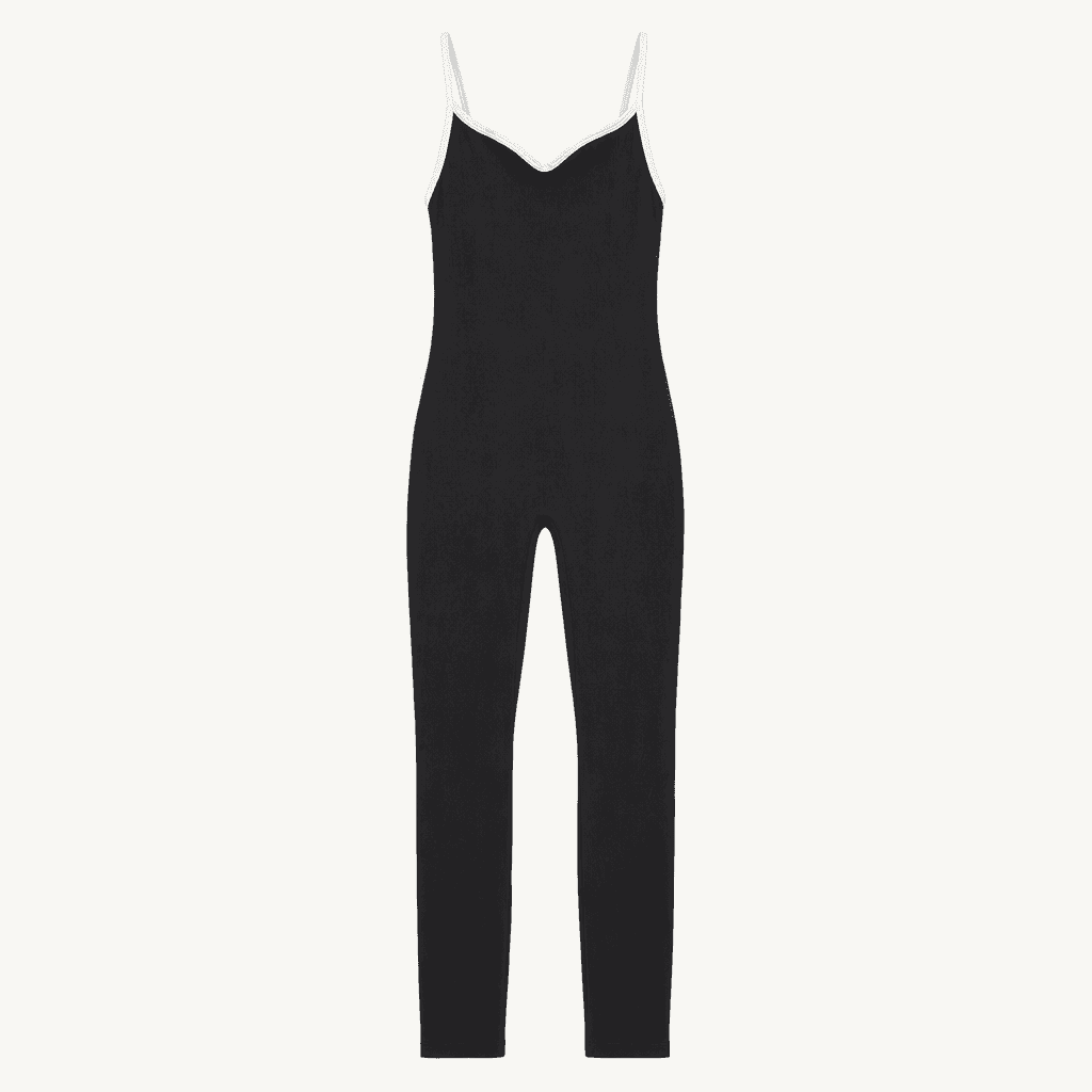 나일로라 DRAY JUMPSUIT BLACK & WHITE COMBO 착용컷