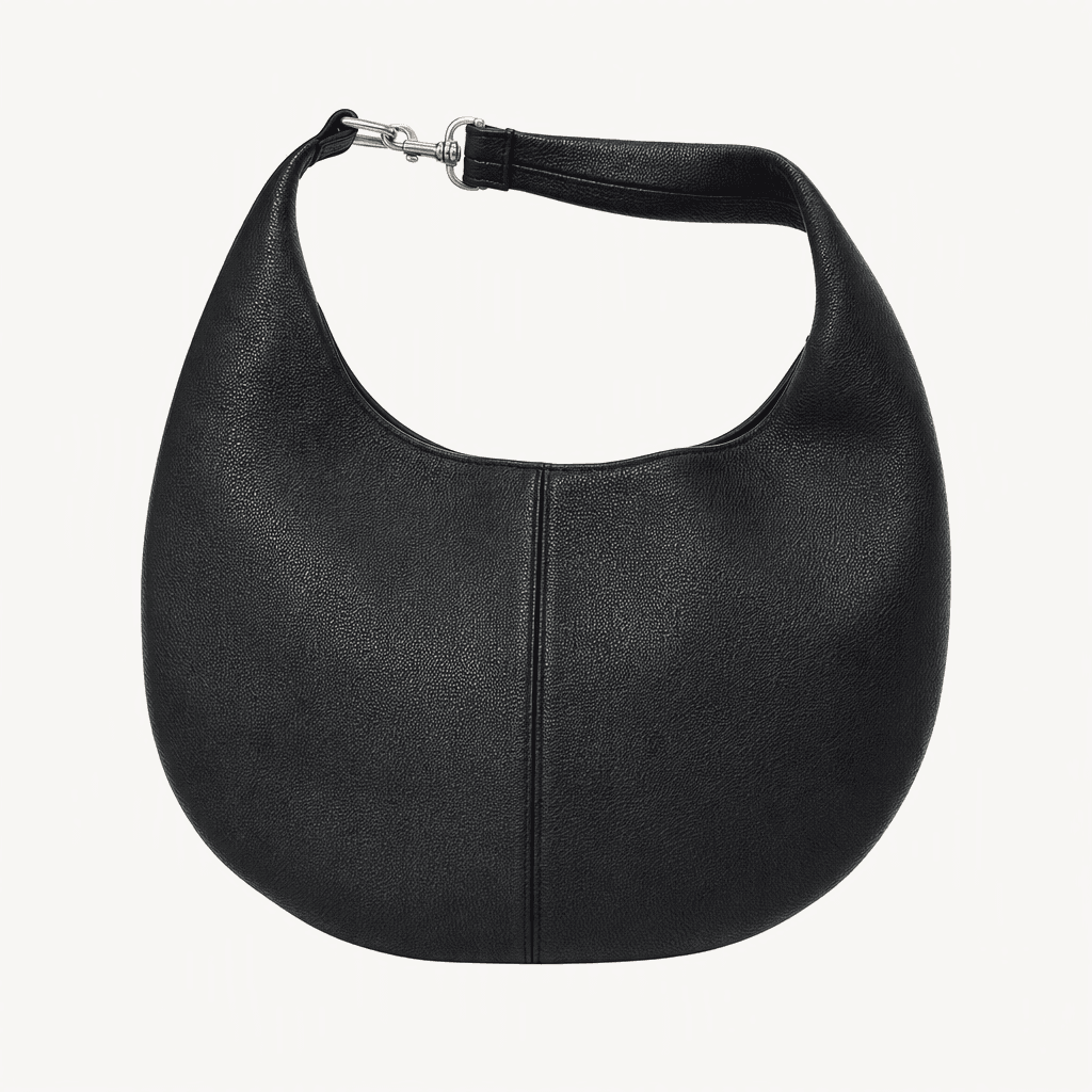 Leto Shoulder Bag_Ople Leather Black 착용컷