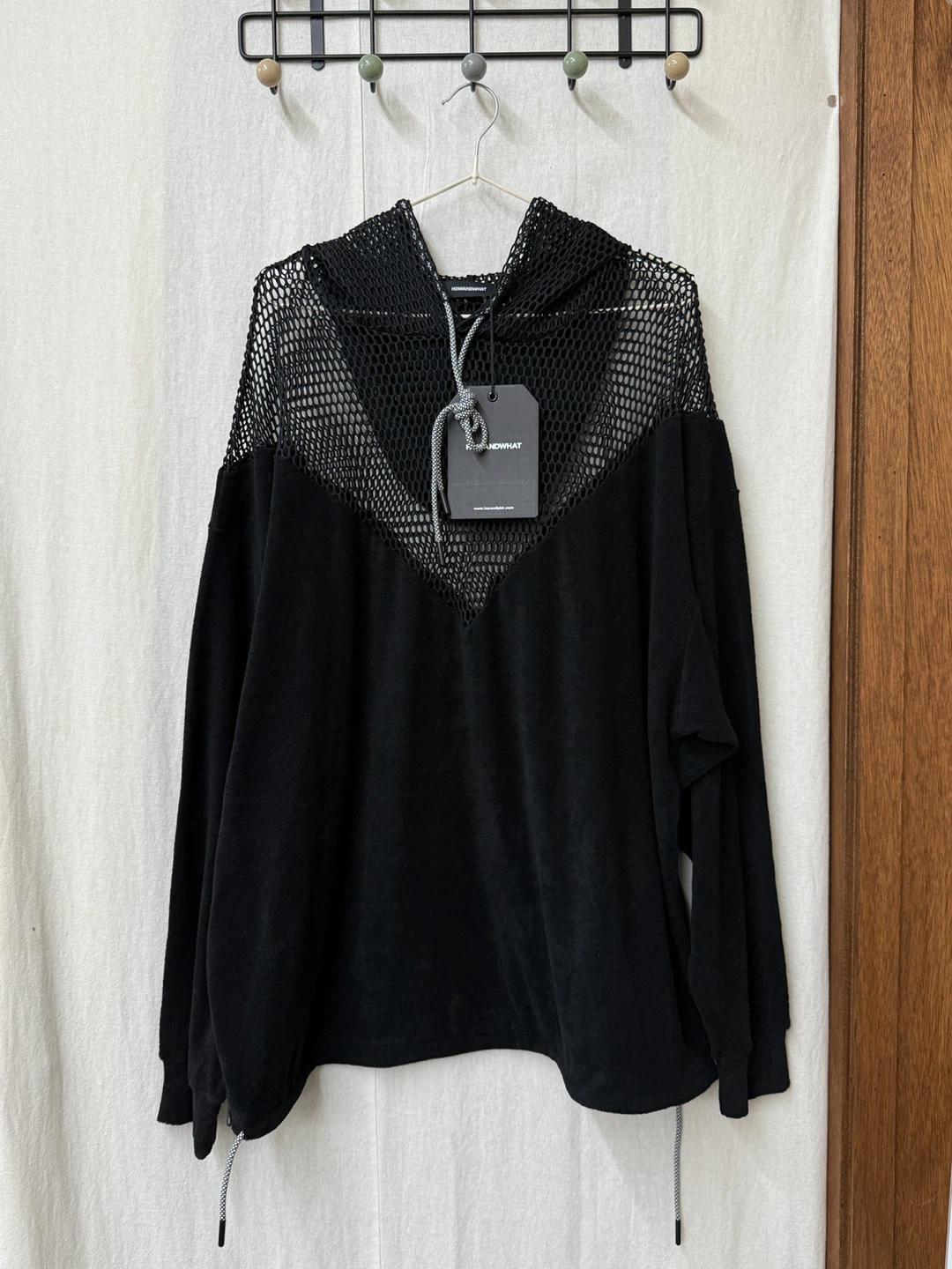 HOWANDWHAT (house of pbk)블랙 메쉬 후드티 2