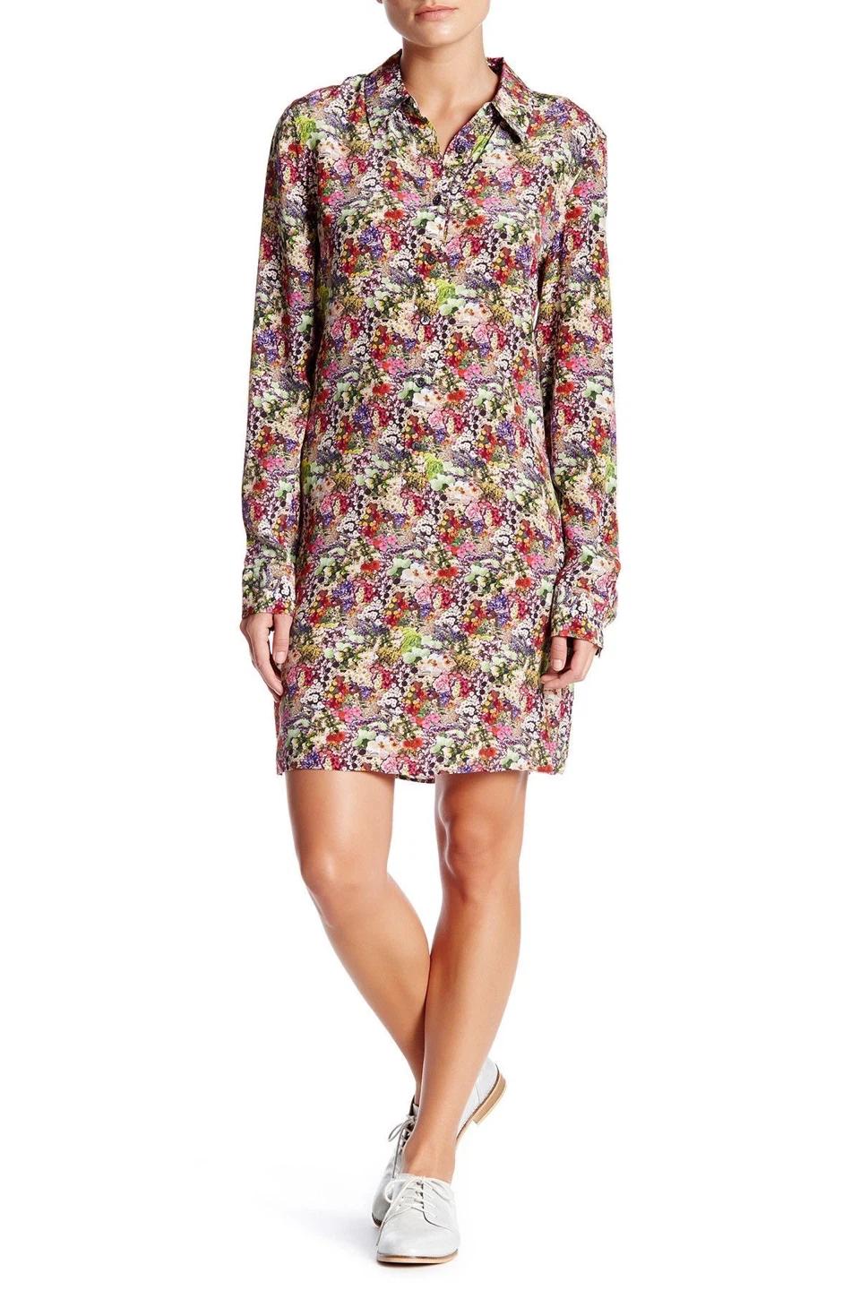 Equipment | Lucina Floral Silk Shirt Dress 2