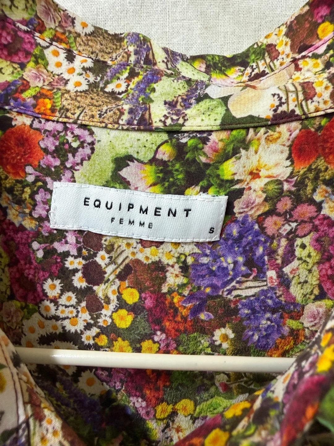 Equipment | Lucina Floral Silk Shirt Dress 7