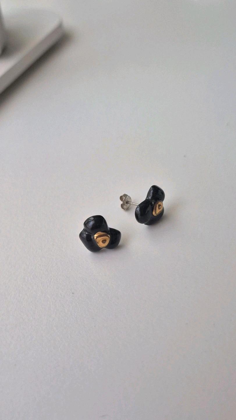 세라믹 귀걸이, 도자기 귀걸이   Autumn flower earring 4