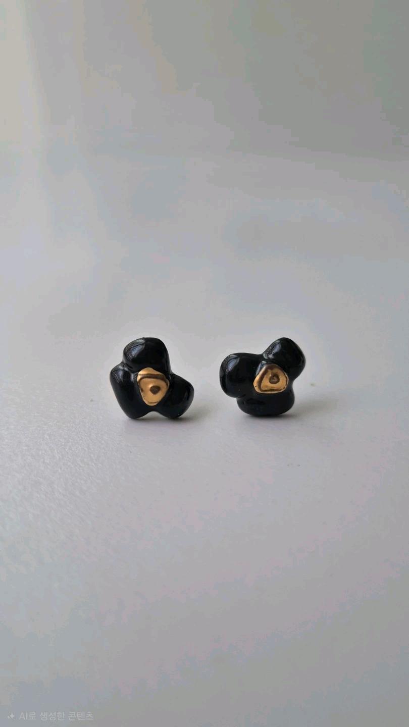세라믹 귀걸이, 도자기 귀걸이   Autumn flower earring 6