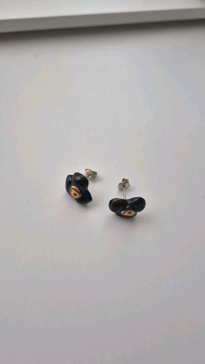 세라믹 귀걸이, 도자기 귀걸이   Autumn flower earring 5