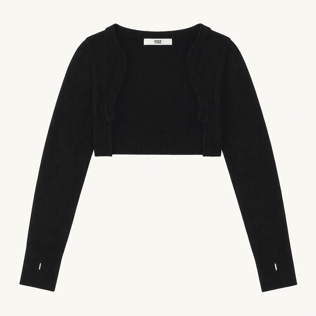 [YUSE] 유즈 홀터넥 니트 볼레로 가디건 세트