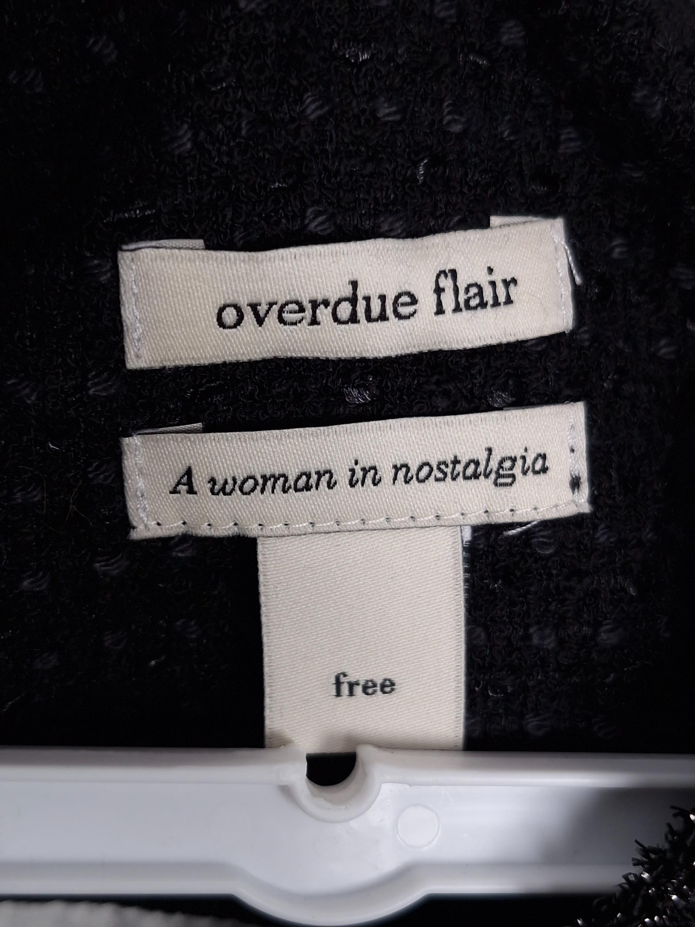 오버듀플레어 OVERDUEFLAIR 검정 트위드 재킷 Free [A1023] 4