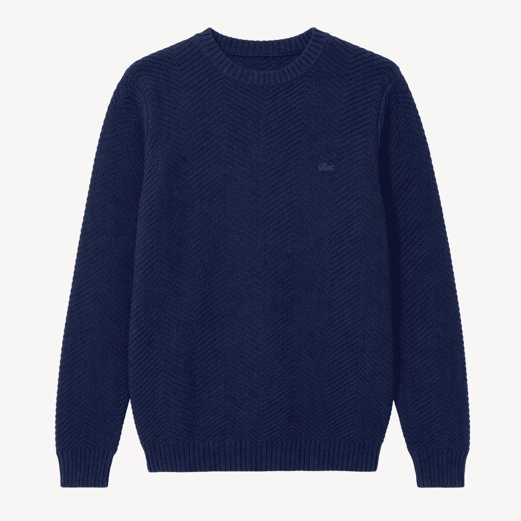 LACOSTE 라코스테 헤링본 패턴 크루넥 니트 (100~105)