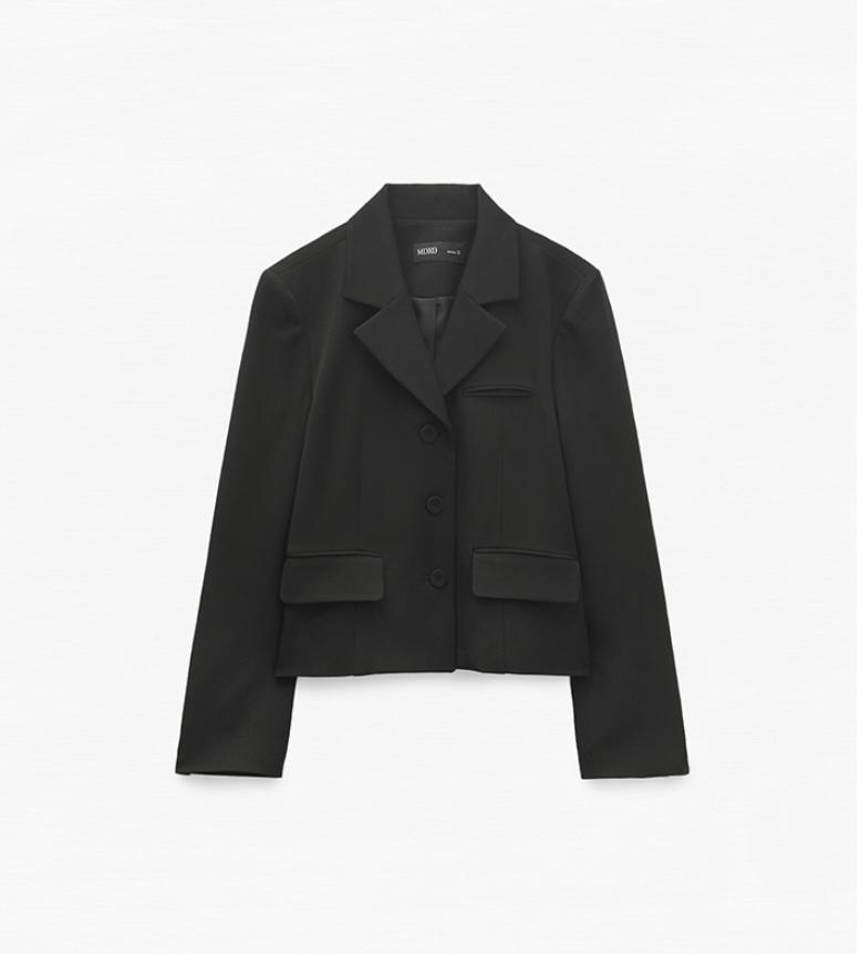 미쏘 테일러드 크롭 자켓 DARK GRAY 2