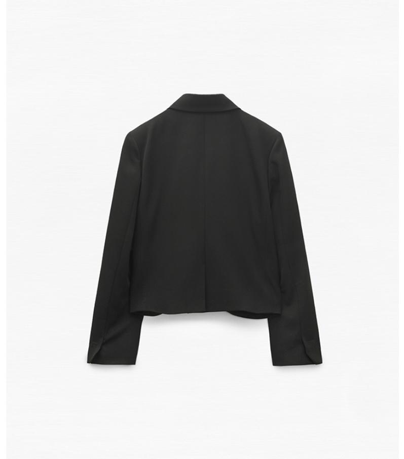 미쏘 테일러드 크롭 자켓 DARK GRAY 3