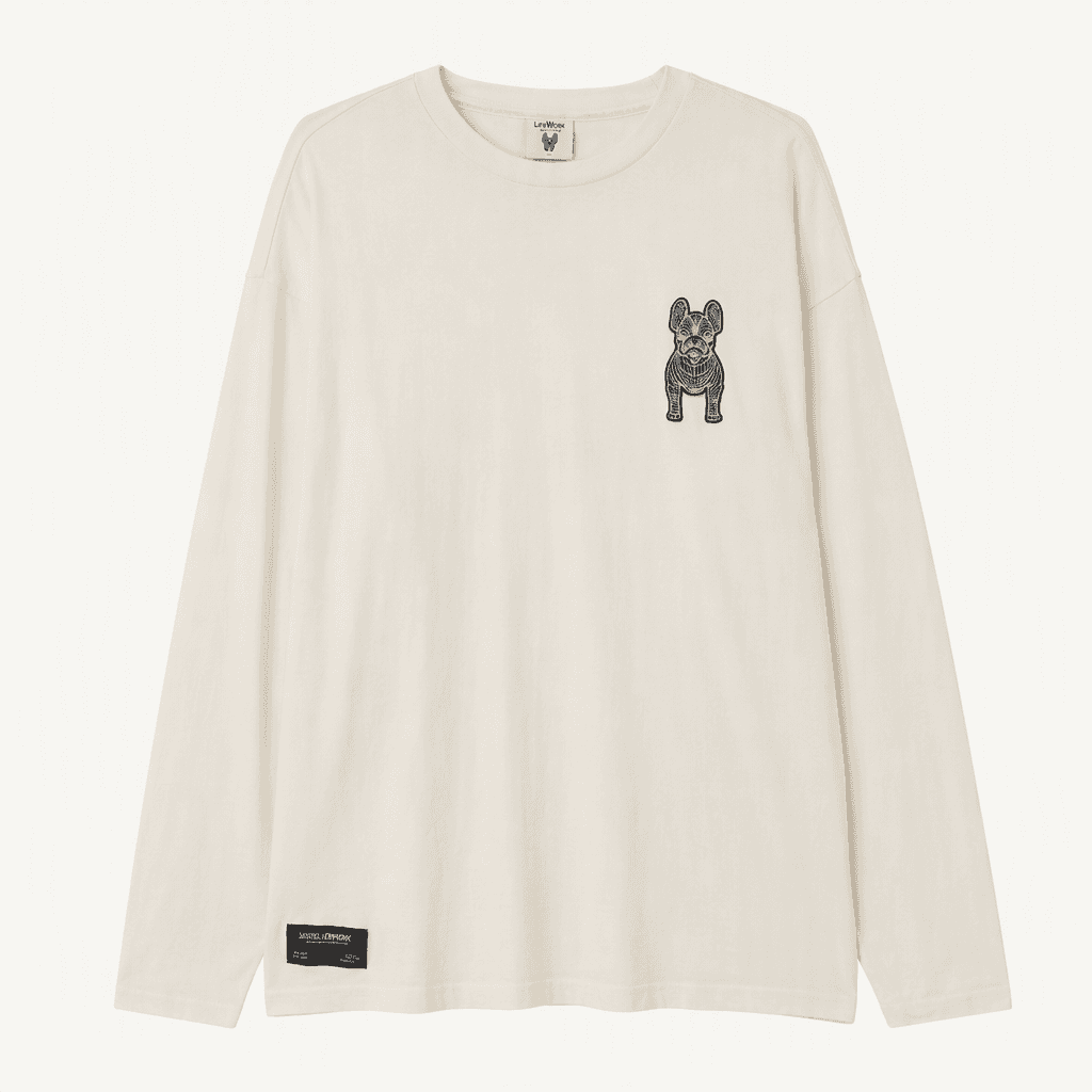 라이프워크 라독 로고 긴팔 티셔츠 오프화이트