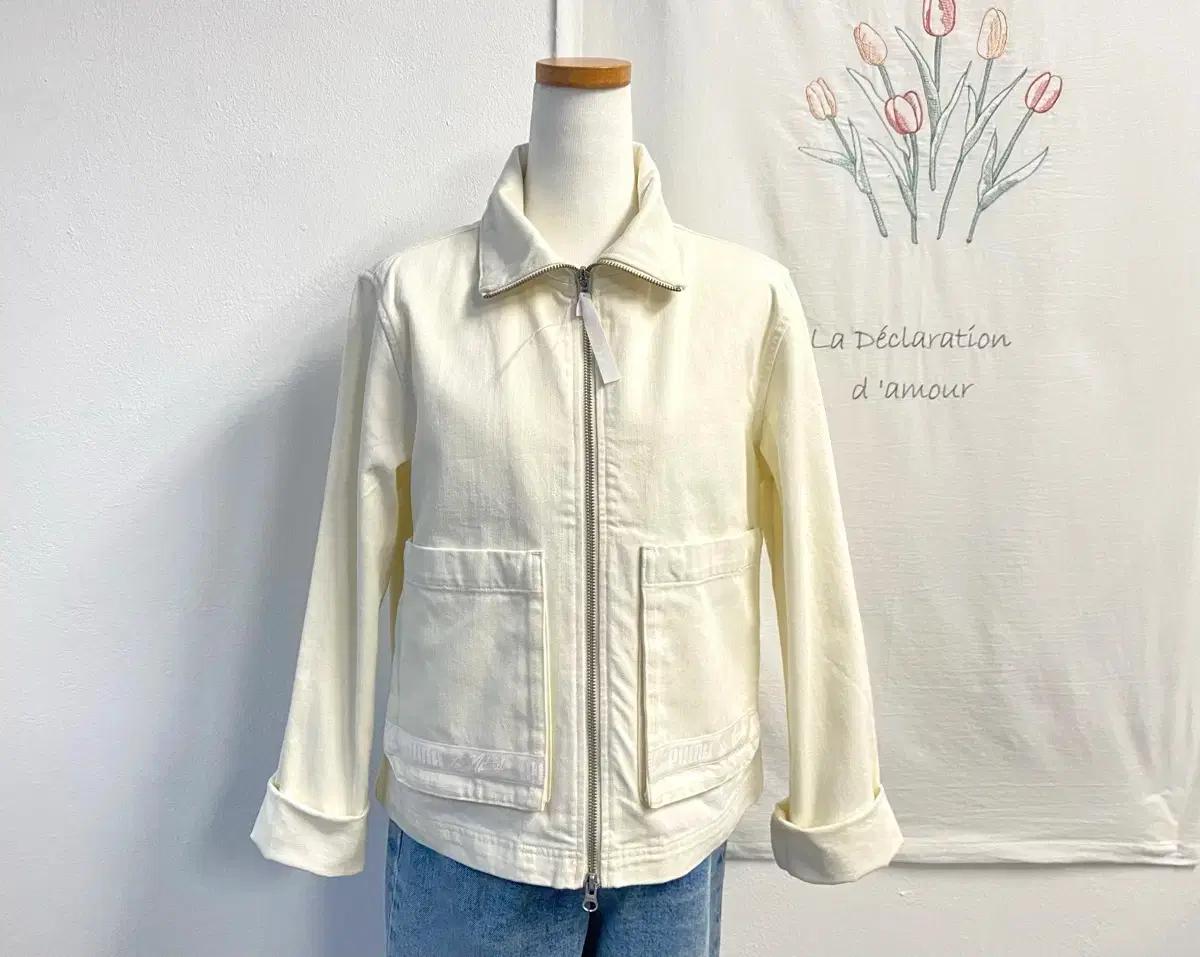 [새상품] 푸마 화이트 데님 블루종 자켓 S 5