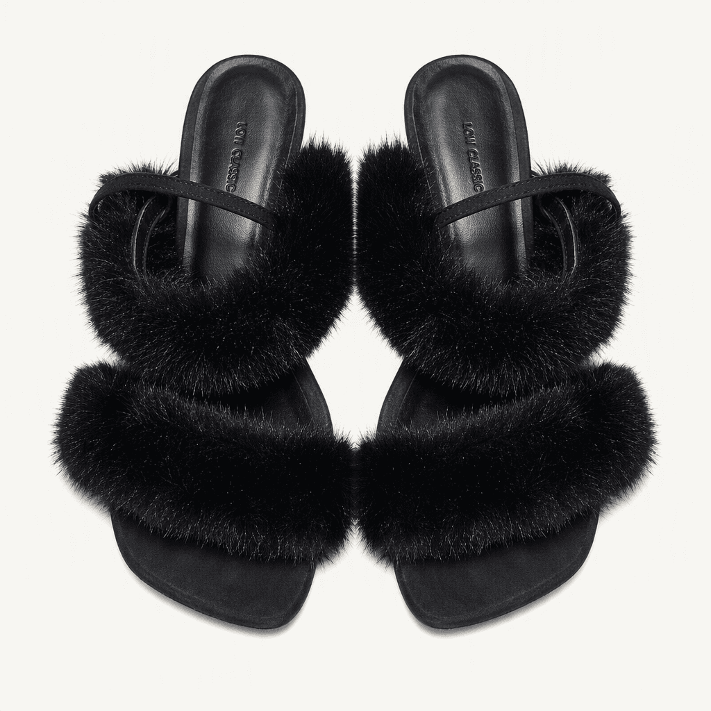 로우클래식 22FW 퍼 힐 샌들