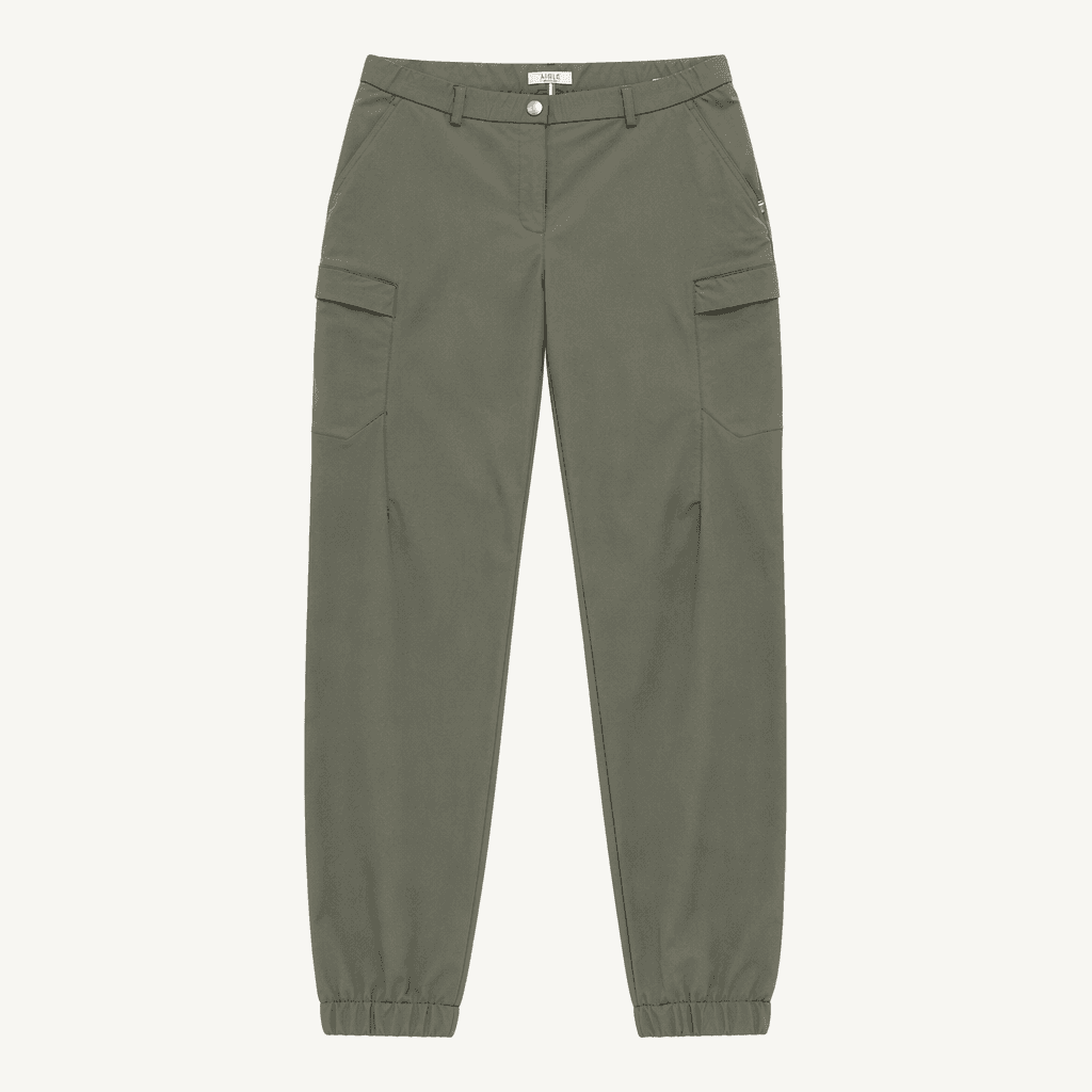 AIGLE 카키 카고 조거팬츠