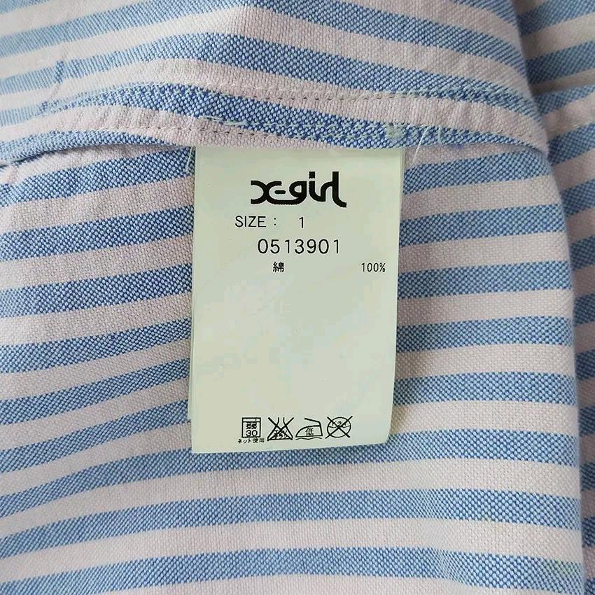 엑스걸 여성 춘추 백프린팅 긴팔 롱셔츠 핑크1 (HU44261) 6