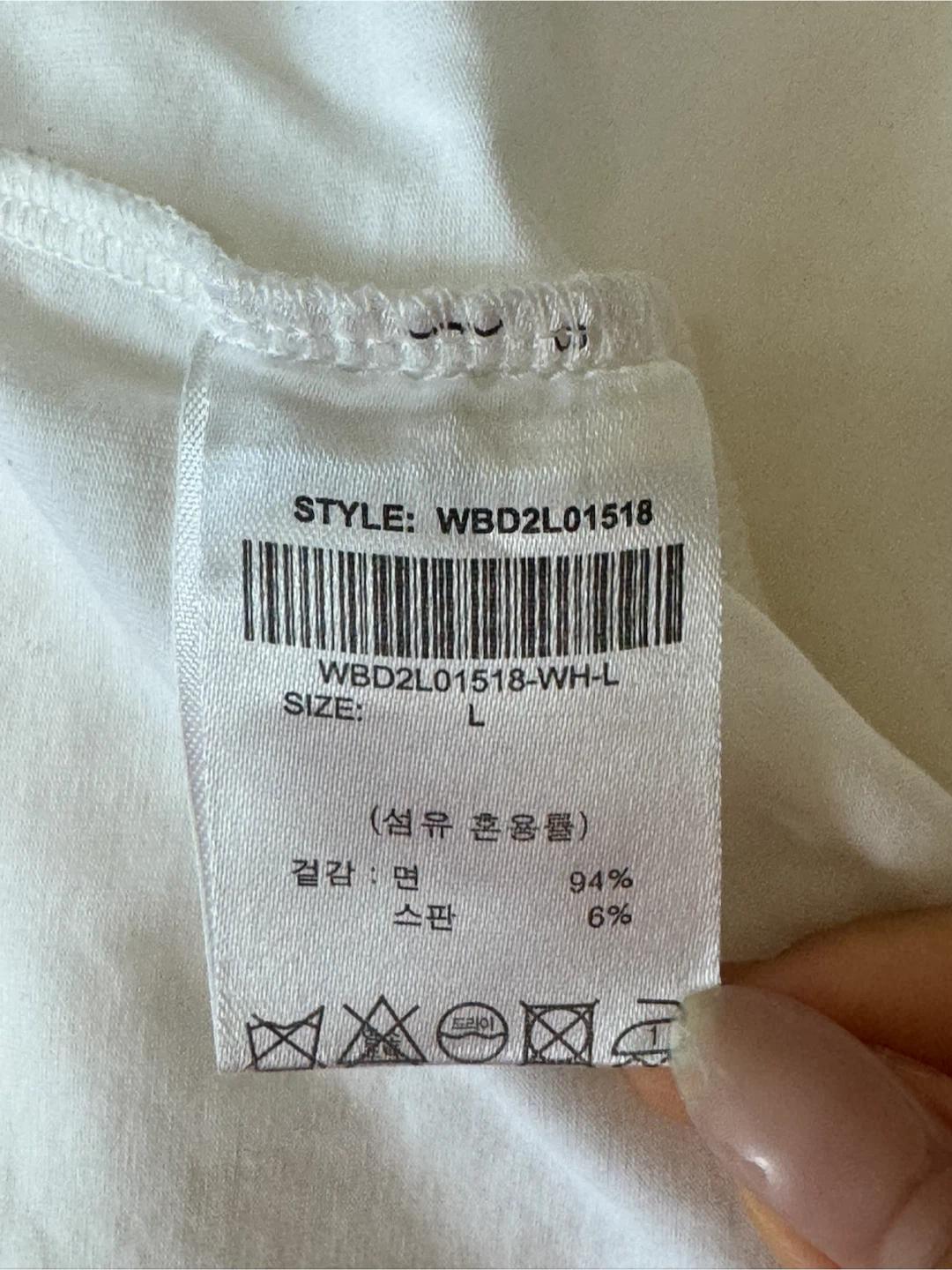제너럴아이디어 화이트 크롭 반팔티 L 5