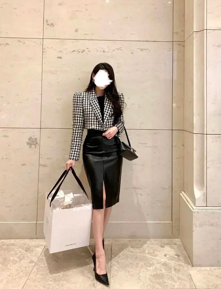 트위드자켓 2칼라 / 퍼프 크롭 가을 자켓 2