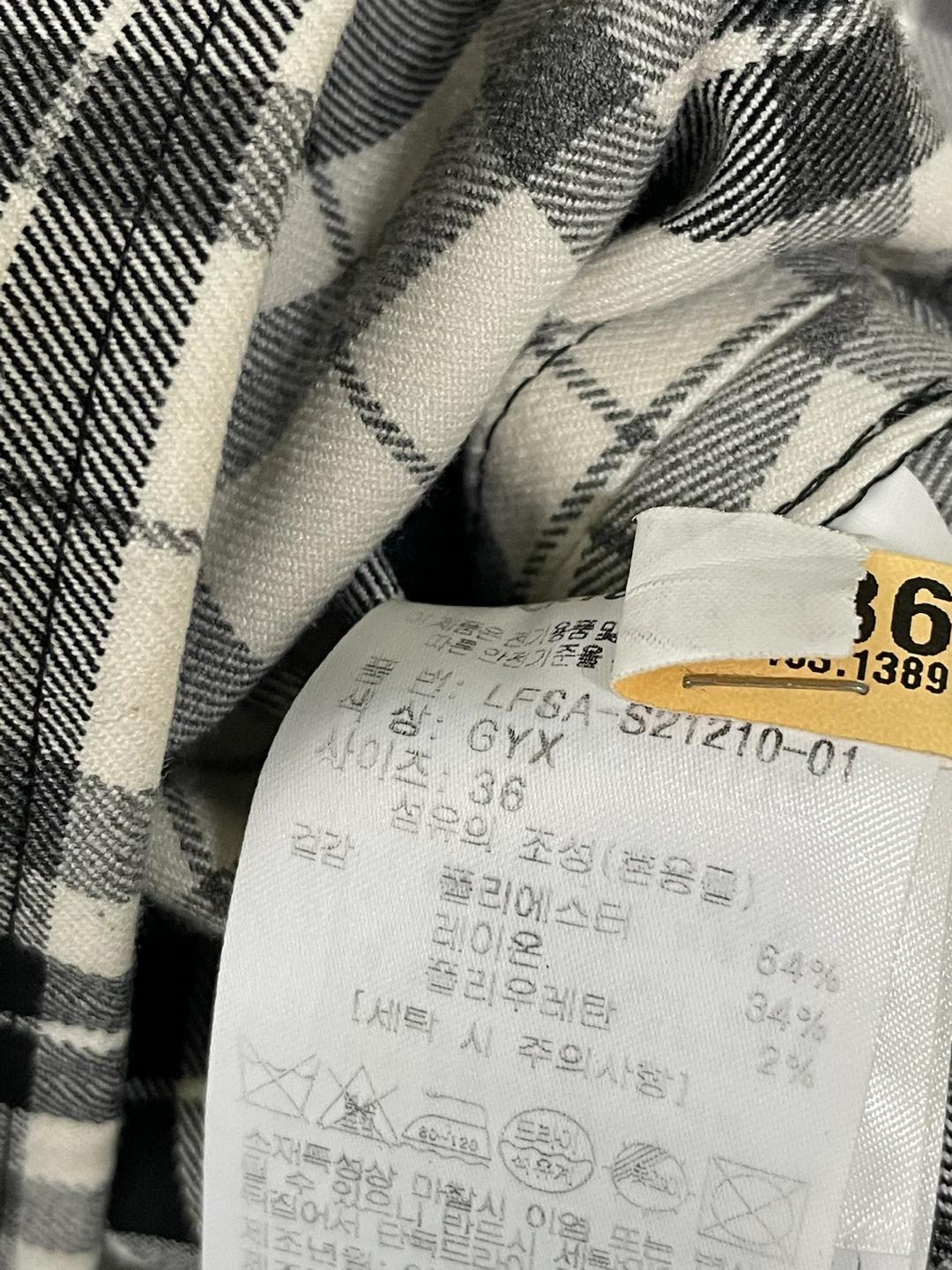 럭키슈에뜨 체크 크롭 자켓 36 4